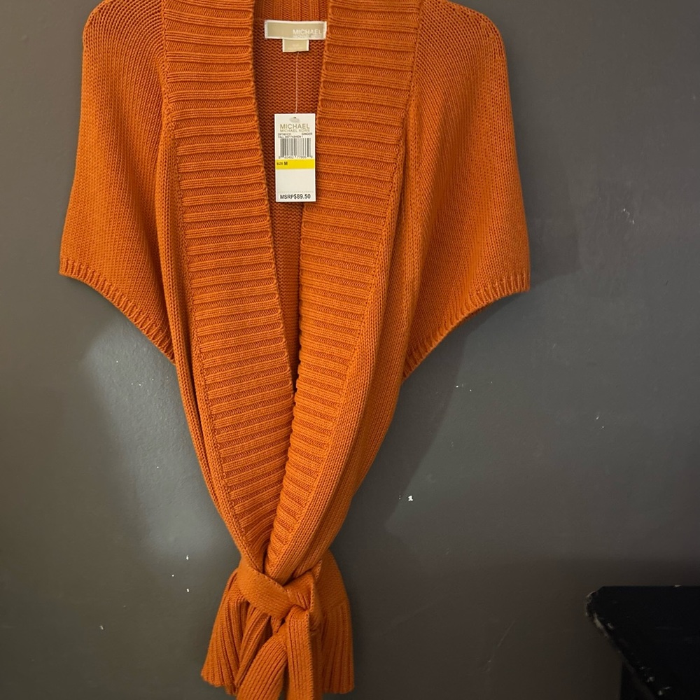 MICHAEL KORS NWT Orange Sweater sash belt SZ: MED - Picture 5 of 5